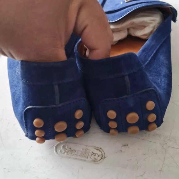 Gucci Men's Blue Suede Driver Loafers Size 12 US - Picture 3 of 11